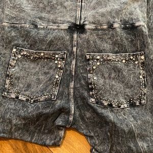 T Party stretch rhinestone leggings